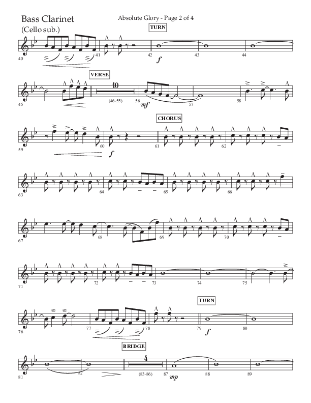 Absolute Glory (Choral Anthem SATB) Bass Clarinet (Lifeway Choral / Arr. John Bolin / Arr. Don Koch)