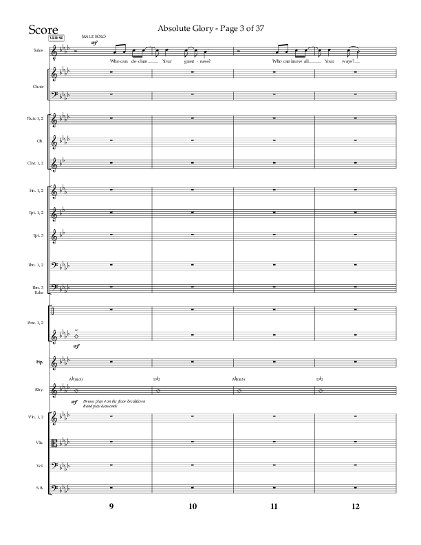 Absolute Glory (Choral Anthem SATB) Conductor's Score (Lifeway Choral / Arr. John Bolin / Arr. Don Koch)