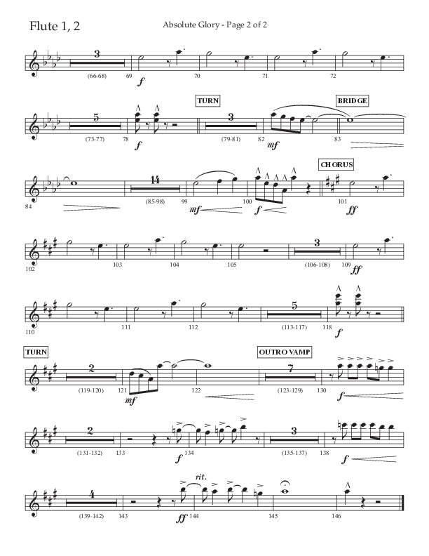 Absolute Glory (Choral Anthem SATB) Flute 1/2 (Lifeway Choral / Arr. John Bolin / Arr. Don Koch)