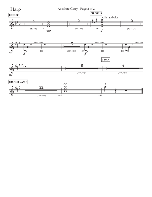 Absolute Glory (Choral Anthem SATB) Harp (Lifeway Choral / Arr. John Bolin / Arr. Don Koch)