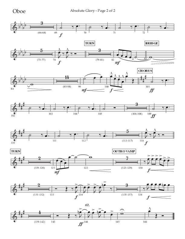 Absolute Glory (Choral Anthem SATB) Oboe (Lifeway Choral / Arr. John Bolin / Arr. Don Koch)