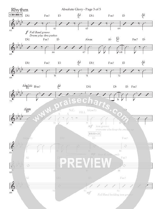 Absolute Glory (Choral Anthem SATB) Lead Melody & Rhythm (Lifeway Choral / Arr. John Bolin / Arr. Don Koch)