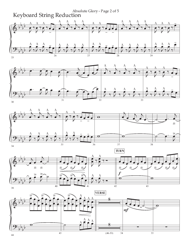 Absolute Glory (Choral Anthem SATB) String Reduction (Lifeway Choral / Arr. John Bolin / Arr. Don Koch)