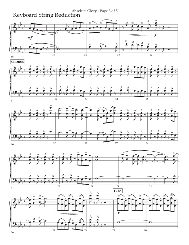 Absolute Glory (Choral Anthem SATB) String Reduction (Lifeway Choral / Arr. John Bolin / Arr. Don Koch)
