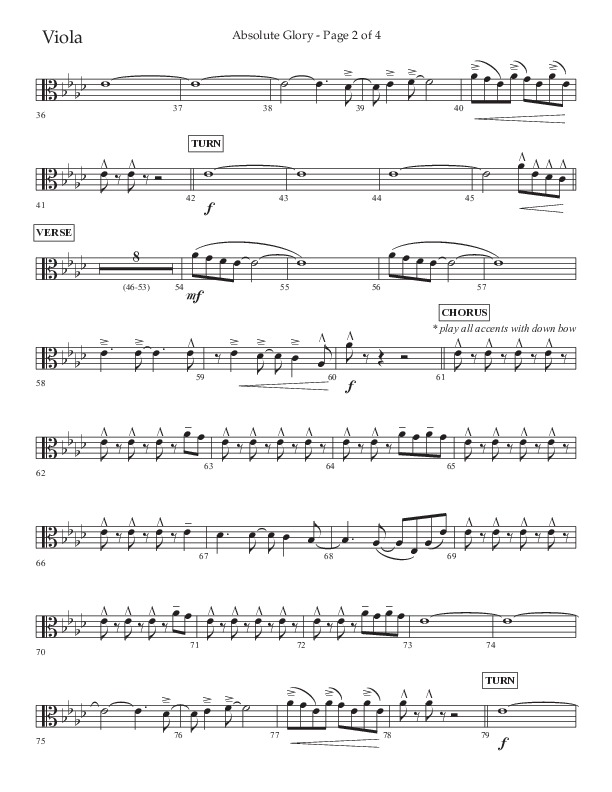 Absolute Glory (Choral Anthem SATB) Viola (Lifeway Choral / Arr. John Bolin / Arr. Don Koch)