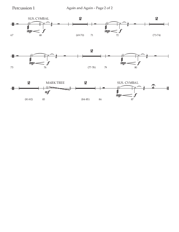 Again And Again (Choral Anthem SATB) Percussion 1/2 (Lifeway Choral / Arr. Danny Zaloudik)