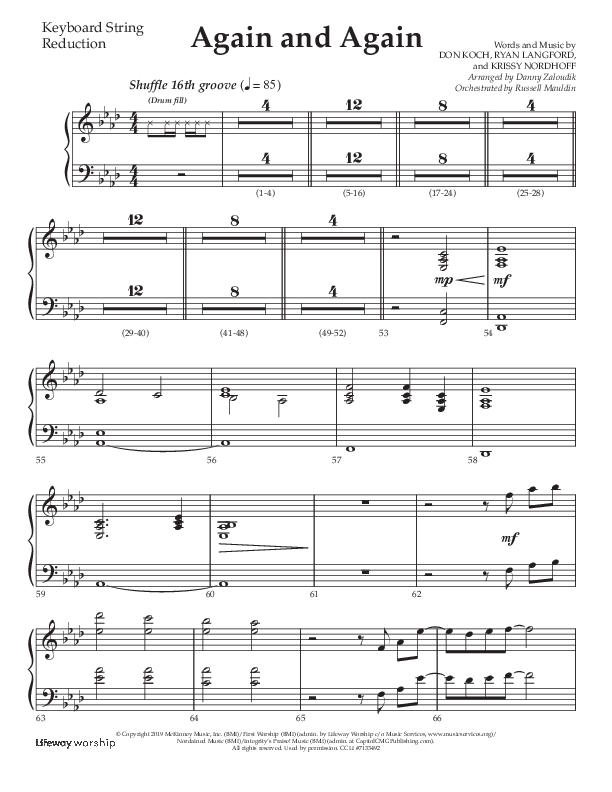 Again And Again (Choral Anthem SATB) String Reduction (Lifeway Choral / Arr. Danny Zaloudik)