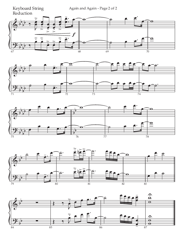 Again And Again (Choral Anthem SATB) String Reduction (Lifeway Choral / Arr. Danny Zaloudik)