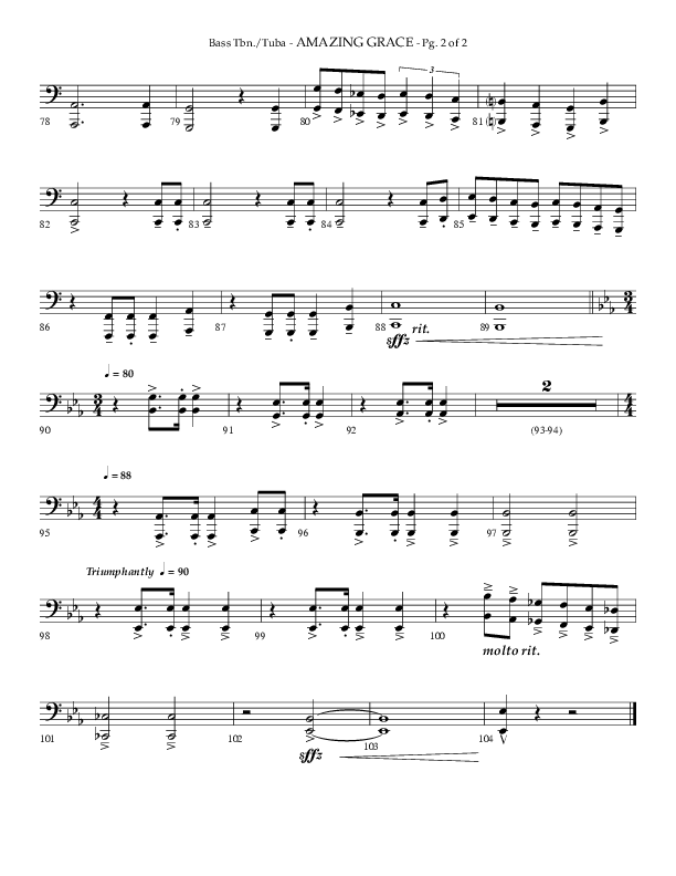 Amazing Grace (Choral Anthem SATB) Orchestration (Lifeway Choral / Arr. Phillip Keveren)