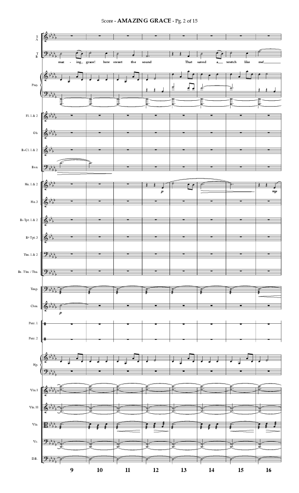 Amazing Grace (Choral Anthem SATB) Conductor's Score (Lifeway Choral / Arr. Phillip Keveren)