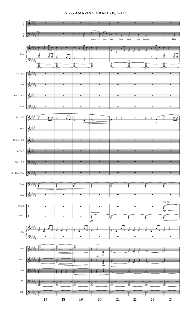 Amazing Grace (Choral Anthem SATB) Conductor's Score (Lifeway Choral / Arr. Phillip Keveren)