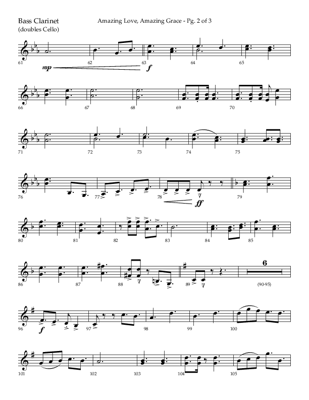 Amazing Love Amazing Grace (Choral Anthem SATB) Bass Clarinet (Lifeway Choral / Arr. Cody McVey)