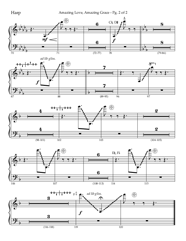 Amazing Love Amazing Grace (Choral Anthem SATB) Harp (Lifeway Choral / Arr. Cody McVey)