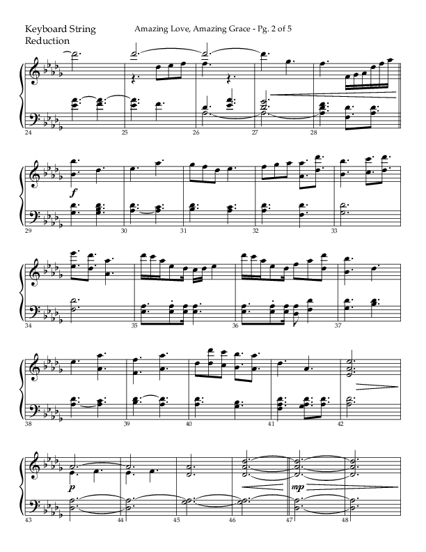 Amazing Love Amazing Grace (Choral Anthem SATB) String Reduction (Lifeway Choral / Arr. Cody McVey)