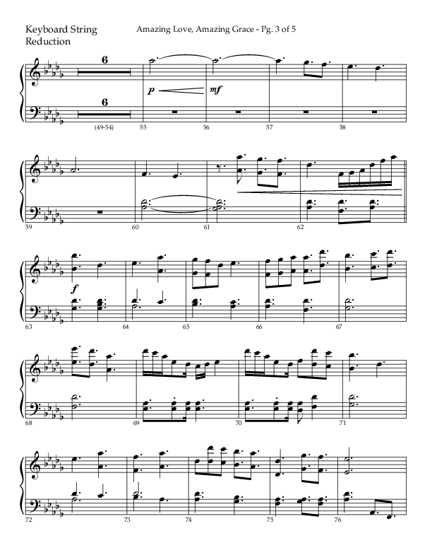 Amazing Love Amazing Grace (Choral Anthem SATB) String Reduction (Lifeway Choral / Arr. Cody McVey)