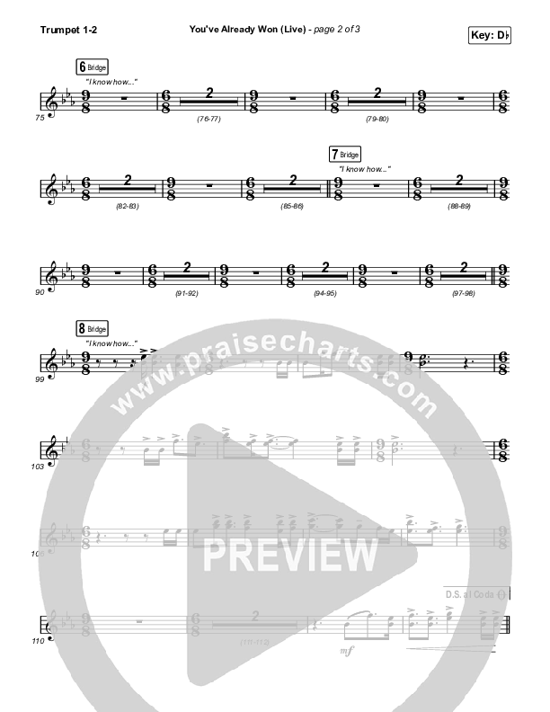 You've Already Won (Live) Trumpet 1,2 (Shane & Shane)