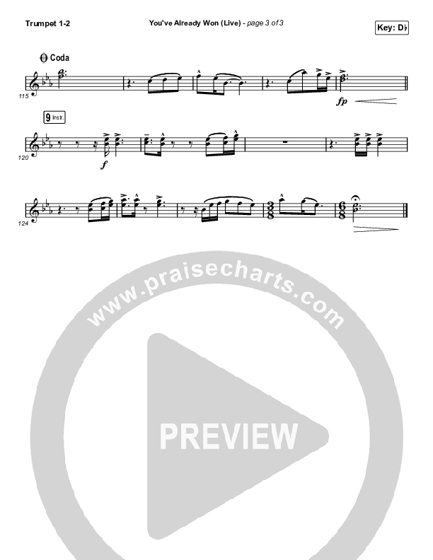 You've Already Won (Live) Trumpet 1,2 (Shane & Shane)