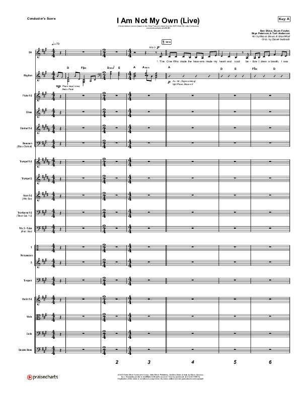 I Am Not My Own (Choral Anthem SATB) Conductor's Score (Keith & Kristyn Getty / Skye Peterson / Arr. Mason Brown)