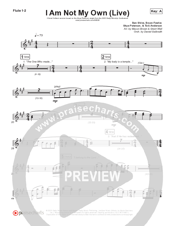 I Am Not My Own (Choral Anthem SATB) Wind Pack (Keith & Kristyn Getty / Skye Peterson / Arr. Mason Brown)