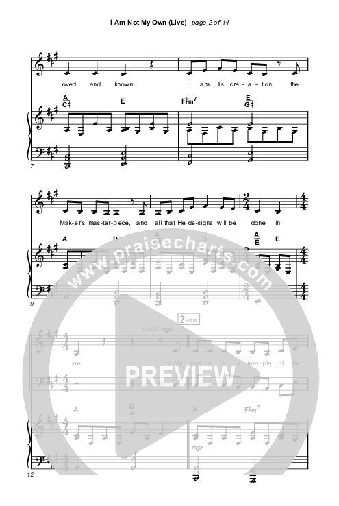 I Am Not My Own (Choral Anthem SATB) Octavo (SATB & Pno) (Keith & Kristyn Getty / Skye Peterson / Arr. Mason Brown)