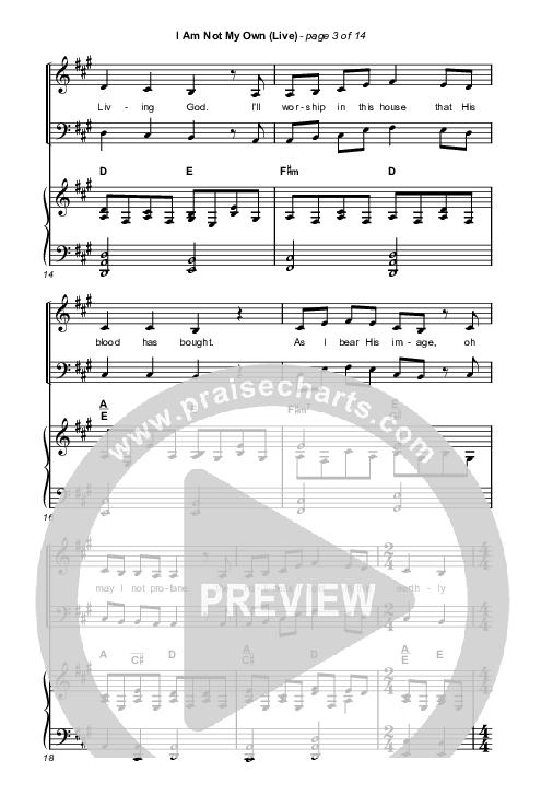 I Am Not My Own (Choral Anthem SATB) Octavo (SATB & Pno) (Keith & Kristyn Getty / Skye Peterson / Arr. Mason Brown)