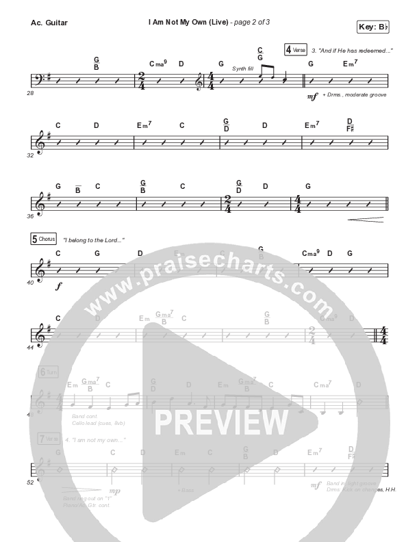 I Am Not My Own (Worship Choir/SAB) Acoustic Guitar (Keith & Kristyn Getty / Skye Peterson / Arr. Mason Brown)