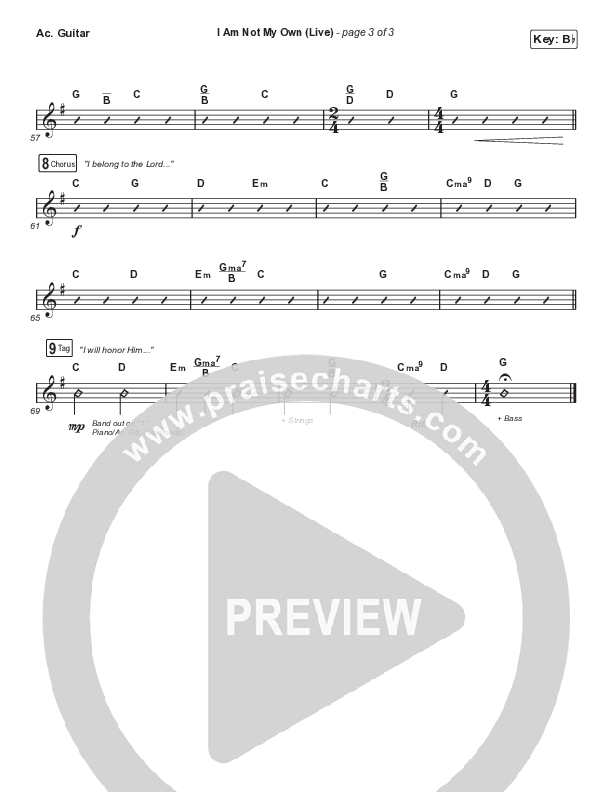 I Am Not My Own (Worship Choir/SAB) Acoustic Guitar (Keith & Kristyn Getty / Skye Peterson / Arr. Mason Brown)