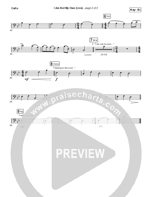 I Am Not My Own (Worship Choir/SAB) Cello (Keith & Kristyn Getty / Skye Peterson / Arr. Mason Brown)