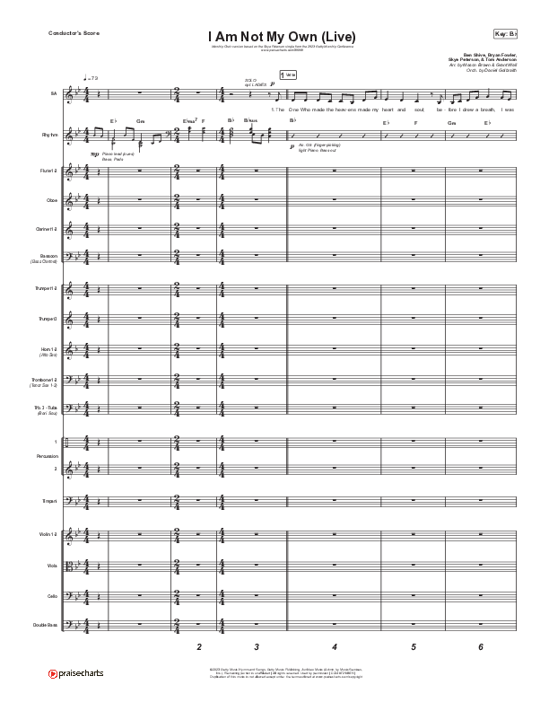 I Am Not My Own (Worship Choir/SAB) Conductor's Score (Keith & Kristyn Getty / Skye Peterson / Arr. Mason Brown)