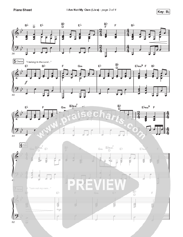 I Am Not My Own (Worship Choir/SAB) Piano Sheet (Keith & Kristyn Getty / Skye Peterson / Arr. Mason Brown)