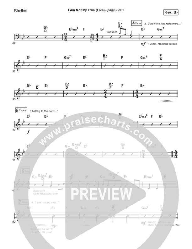 I Am Not My Own (Worship Choir/SAB) Rhythm Chart (Keith & Kristyn Getty / Skye Peterson / Arr. Mason Brown)