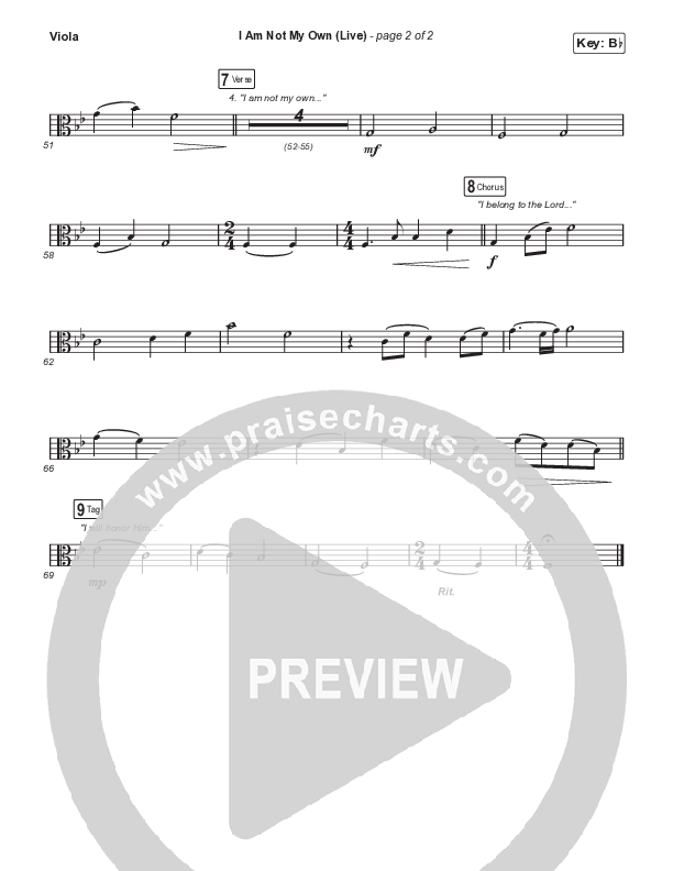 I Am Not My Own (Worship Choir/SAB) Viola (Keith & Kristyn Getty / Skye Peterson / Arr. Mason Brown)