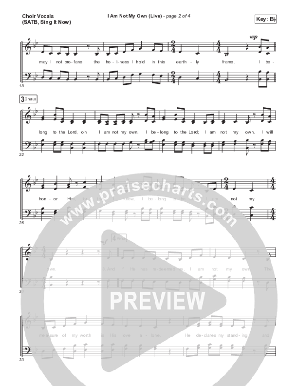 I Am Not My Own (Sing It Now) Choir Sheet (SATB) (Keith & Kristyn Getty / Skye Peterson / Arr. Mason Brown)