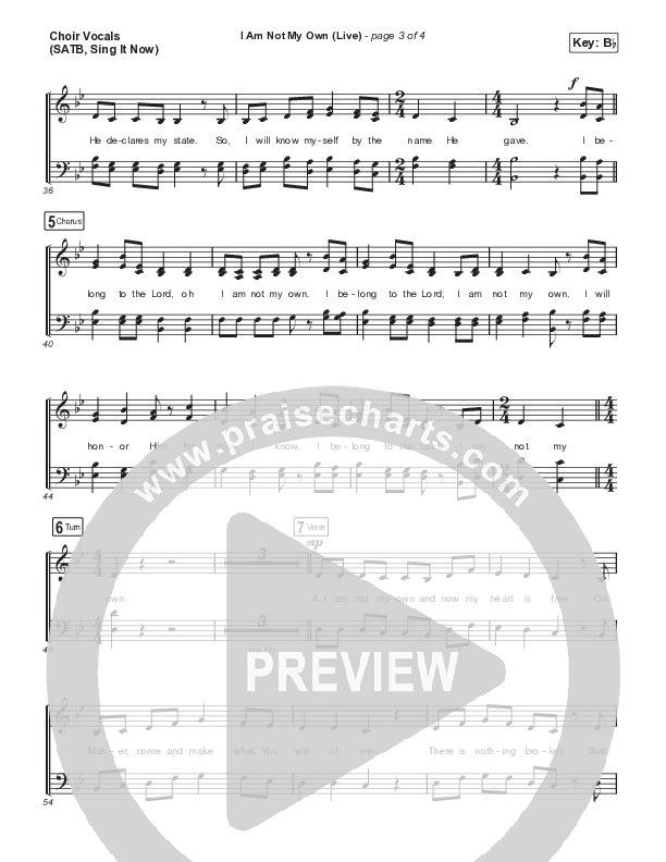 I Am Not My Own (Sing It Now) Choir Sheet (SATB) (Keith & Kristyn Getty / Skye Peterson / Arr. Mason Brown)