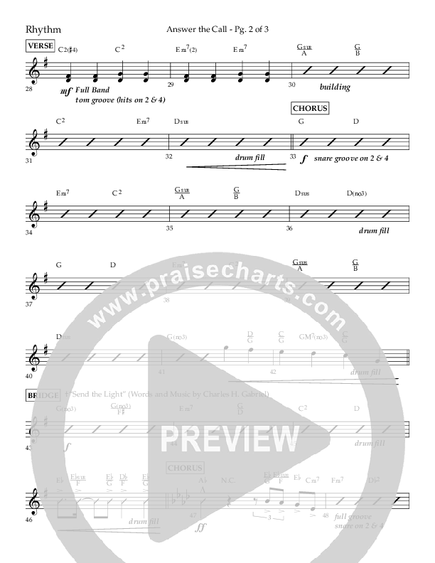 Answer The Call (Choral Anthem SATB) Lead Melody & Rhythm (Lifeway Choral / Arr. Cliff Duren)