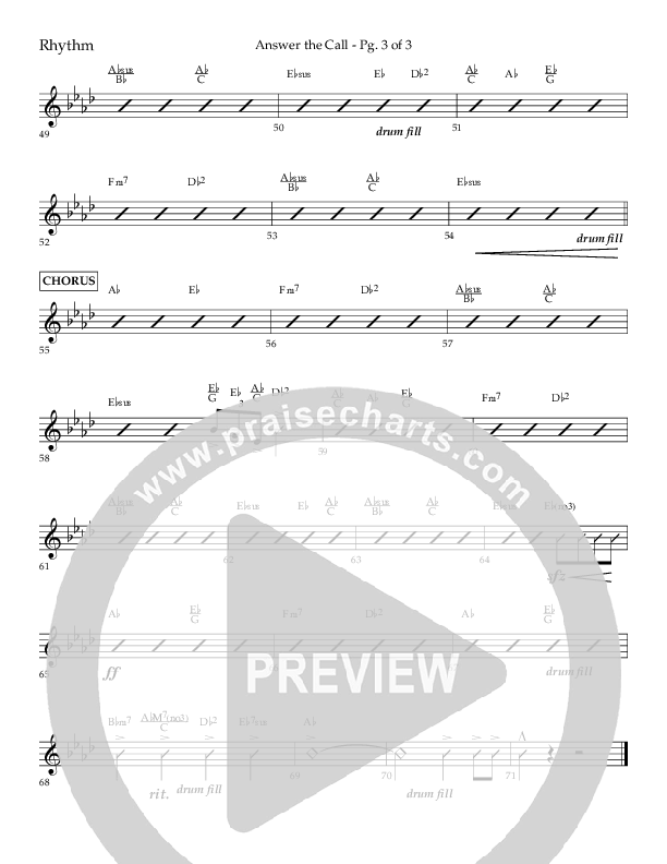 Answer The Call (Choral Anthem SATB) Lead Melody & Rhythm (Lifeway Choral / Arr. Cliff Duren)