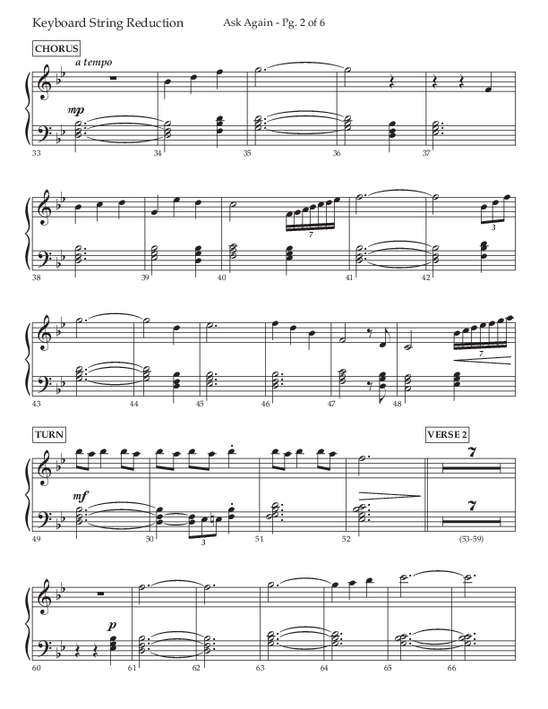 Ask Again (Choral Anthem SATB) String Reduction (Lifeway Choral / Arr. David Wise / Orch. Bradley Knight)