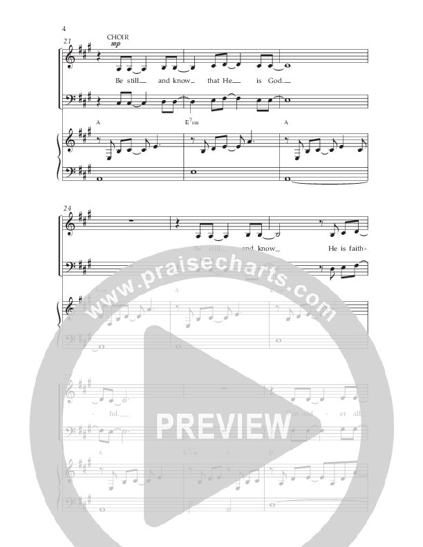 Be Still And Know (Choral Anthem SATB) Anthem (SATB/Piano) (Lifeway Choral / Arr. Craig Adams)