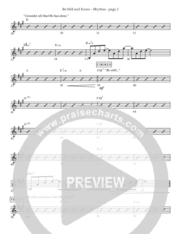 Be Still And Know (Choral Anthem SATB) Lead Melody & Rhythm (Lifeway Choral / Arr. Craig Adams)