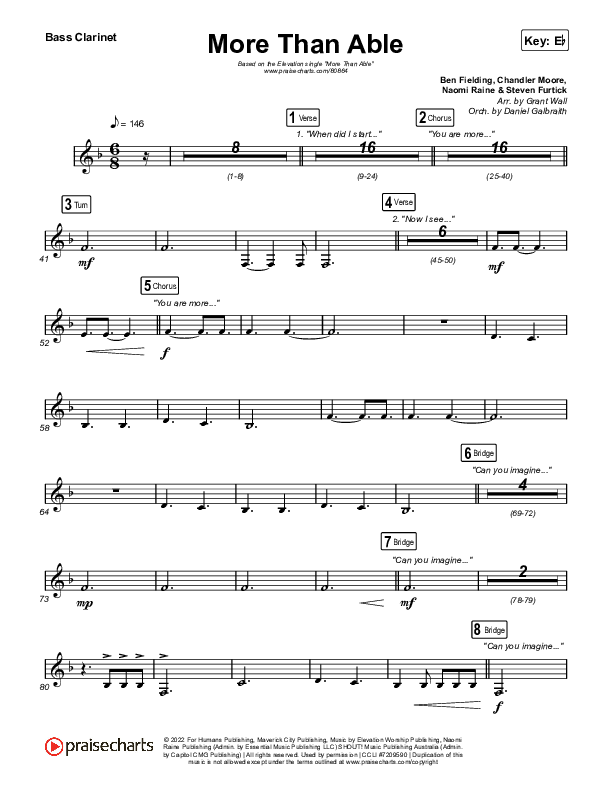 More Than Able Bass Clarinet (Elevation Worship / Chandler Moore / Tiffany Hudson)