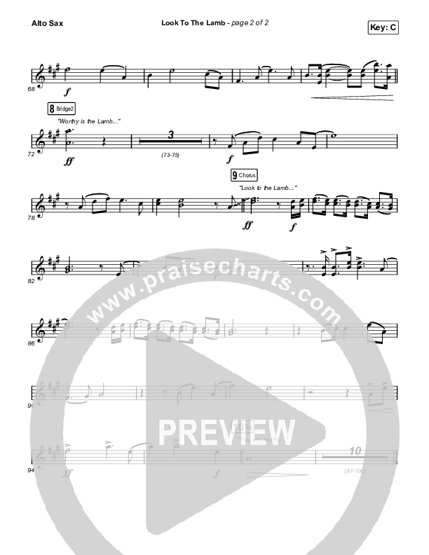 Look To The Lamb (Live) Alto Sax (Bryan & Katie Torwalt / Lindy Cofer / Jesus Culture)