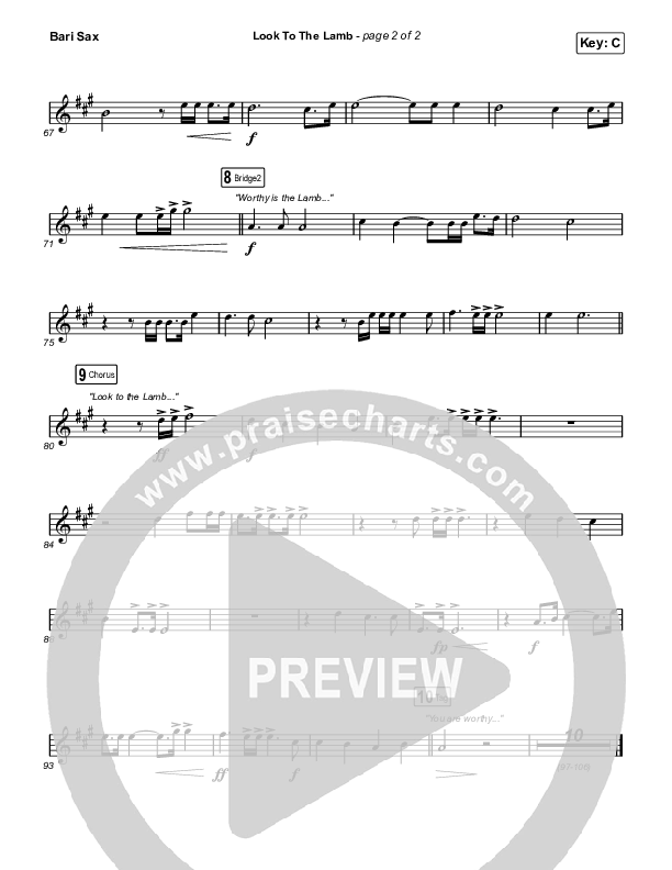 Look To The Lamb (Live) Bari Sax (Bryan & Katie Torwalt / Lindy Cofer / Jesus Culture)