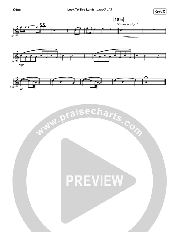 Look To The Lamb (Live) Oboe (Bryan & Katie Torwalt / Lindy Cofer / Jesus Culture)