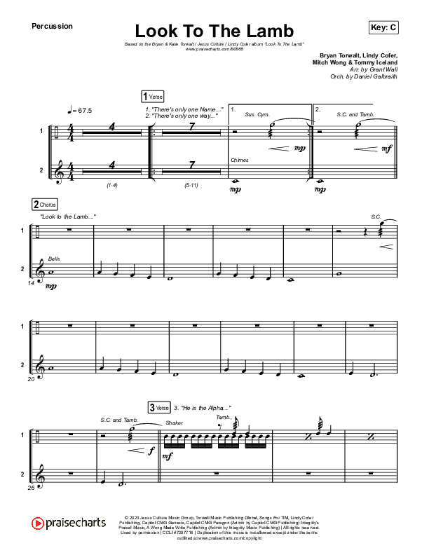 Look To The Lamb (Live) Percussion (Bryan & Katie Torwalt / Lindy Cofer / Jesus Culture)