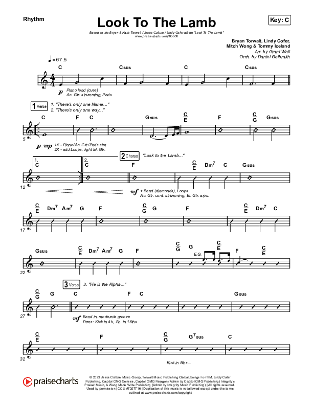 Look To The Lamb (Live) Rhythm Pack (Bryan & Katie Torwalt / Lindy Cofer / Jesus Culture)