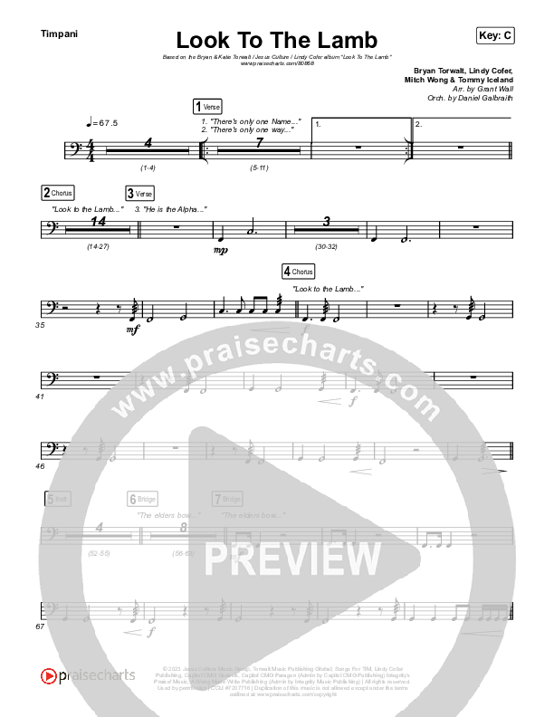 Look To The Lamb (Live) Timpani (Bryan & Katie Torwalt / Lindy Cofer / Jesus Culture)