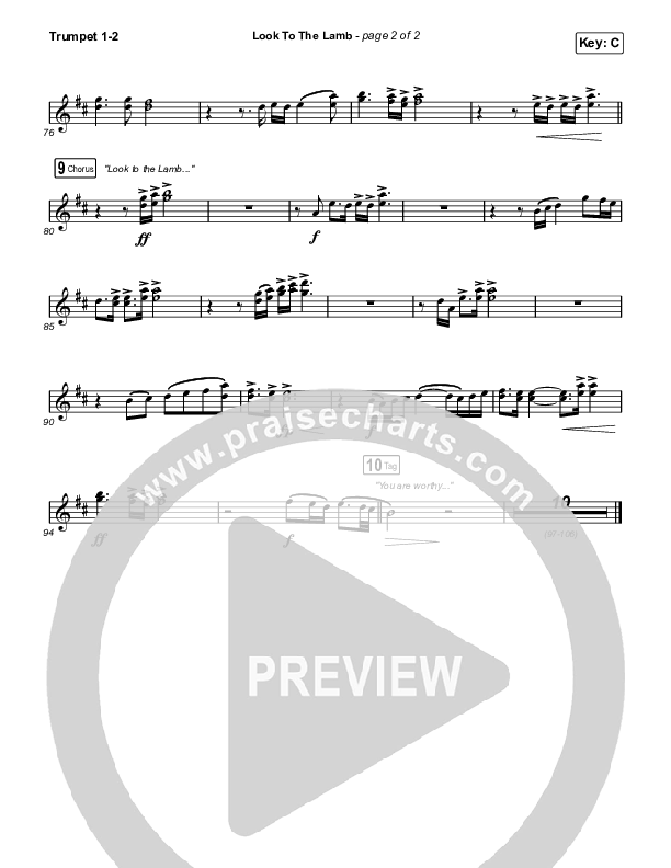 Look To The Lamb (Live) Trumpet 1,2 (Bryan & Katie Torwalt / Lindy Cofer / Jesus Culture)