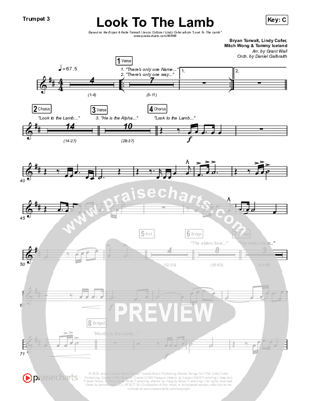 Look To The Lamb (Live) Trumpet 3 (Bryan & Katie Torwalt / Lindy Cofer / Jesus Culture)