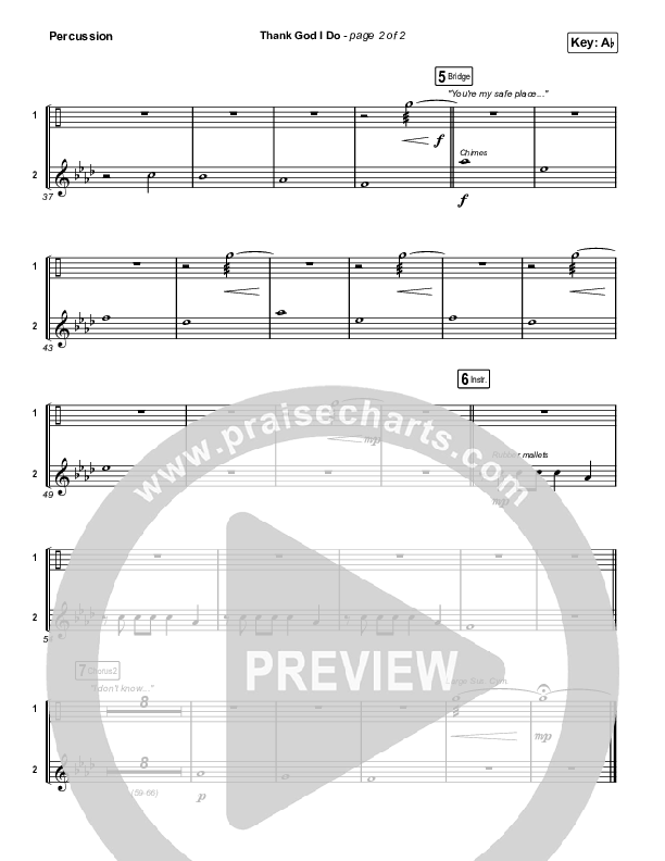 Thank God I Do Percussion (Lauren Daigle)