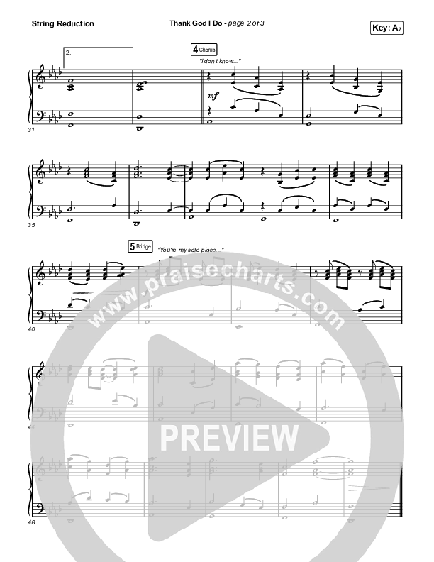 Thank God I Do String Reduction (Lauren Daigle)